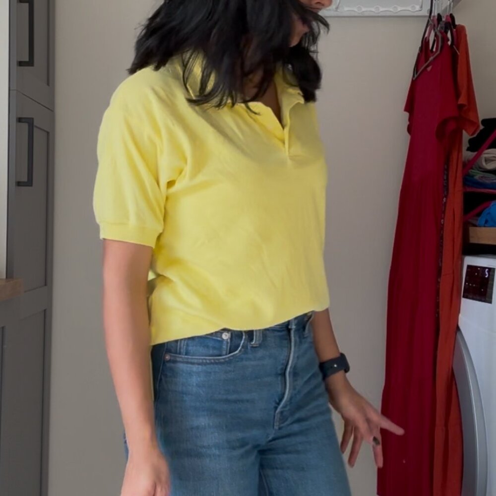 Vintage ‘80s Butter Yellow Class Club Polo | Kids 14-16 (Fits XS–M)